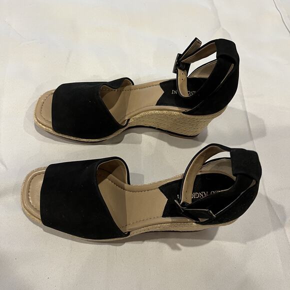 Enzo Angiolini Espadrille Wedges Womens Size 8 Medium Petrina Leather Sandals Sh - Picture 12 of 15